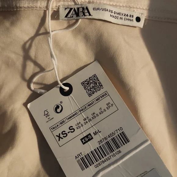 nwt ZARA oversize tie sleeve satin blouse XS/S glossy pearl slouchy jacket - Picture 3 of 4